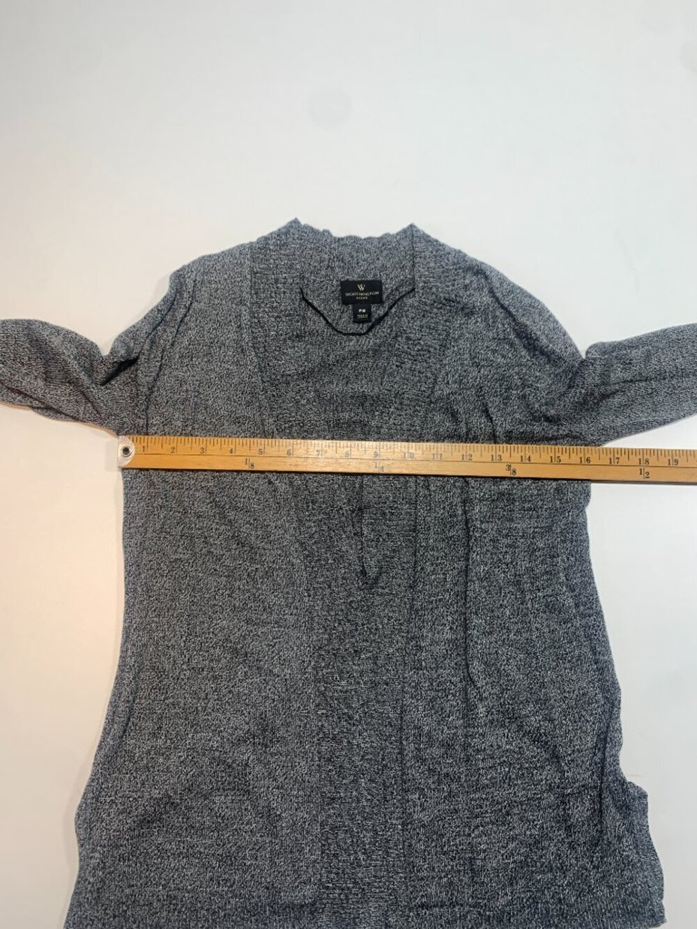 Worthington Petite Gray Marled Knit Sweater Long Sleeve Soft Cozy PS - Picture 4 of 8